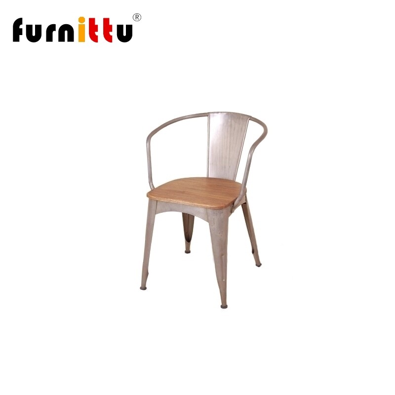furnittu loft工业风设计师家具 tolix armchair复古做旧铁皮餐椅