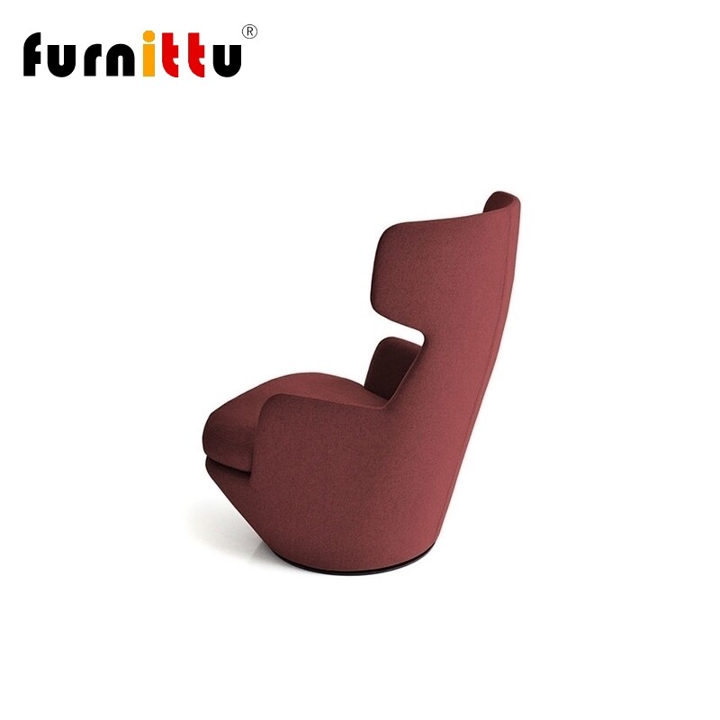 furnittu设计师家具 my turn armchiar进口羊绒布小户型沙发椅