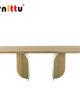 furnittu设计师家具意式轻奢实木别墅客餐厅长方形FORMA多人餐桌