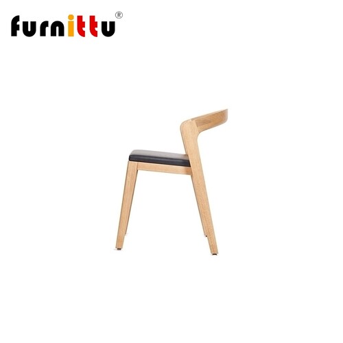 furnittu胡桃木儿童餐椅