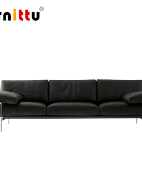 furnittu设计师家具意式极简轻奢大平层Diesis多人位休闲皮布沙发