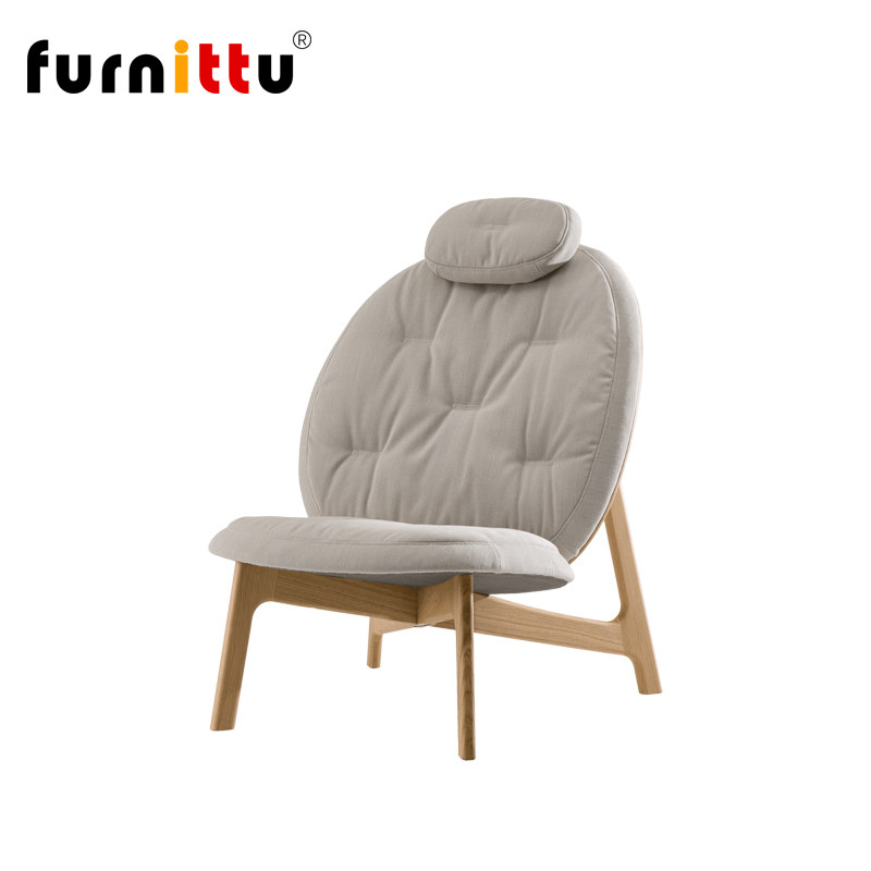 furnittu设计师家具意式创意布艺休闲 ZENSO HIGH 实木单人沙发椅