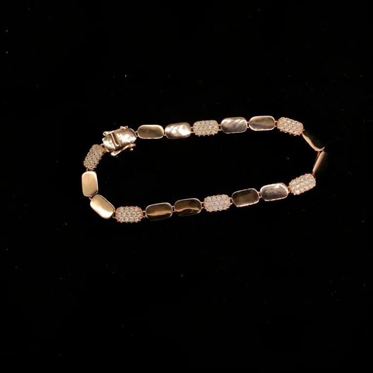 合金手镯 原创设计百搭玫瑰金手链气质轻奢时尚简约素款精致