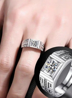 合金亚克力戒指 时尚法式时髦氛围感戒指霸气情侣经典洋气个性