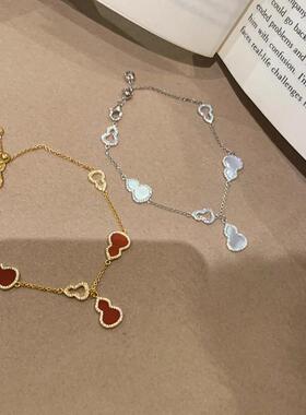 合金手链 简约福禄葫芦手链轻奢小众设计高级感2026年本命年