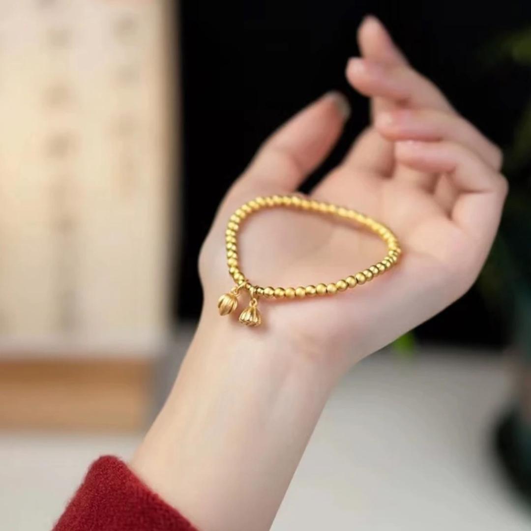 合金手链 两世欢手链百搭小众闺蜜轻奢转运珠手链古法简约