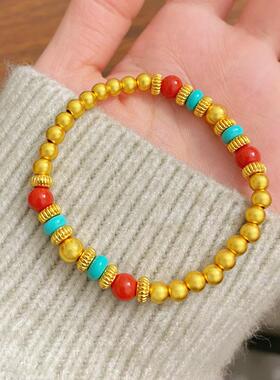 合金手链 南瓜珠单圈手链休闲百搭经典时尚手工编织民族风