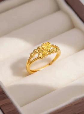 合金戒指 爱心双心戒指时尚气质求婚指环送女友老婆爱人礼物