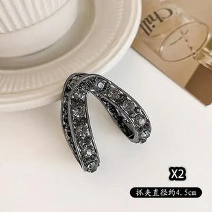 发夹 全新升级 轻奢短发半扎发高马尾百搭固定器抓夹V型新款
