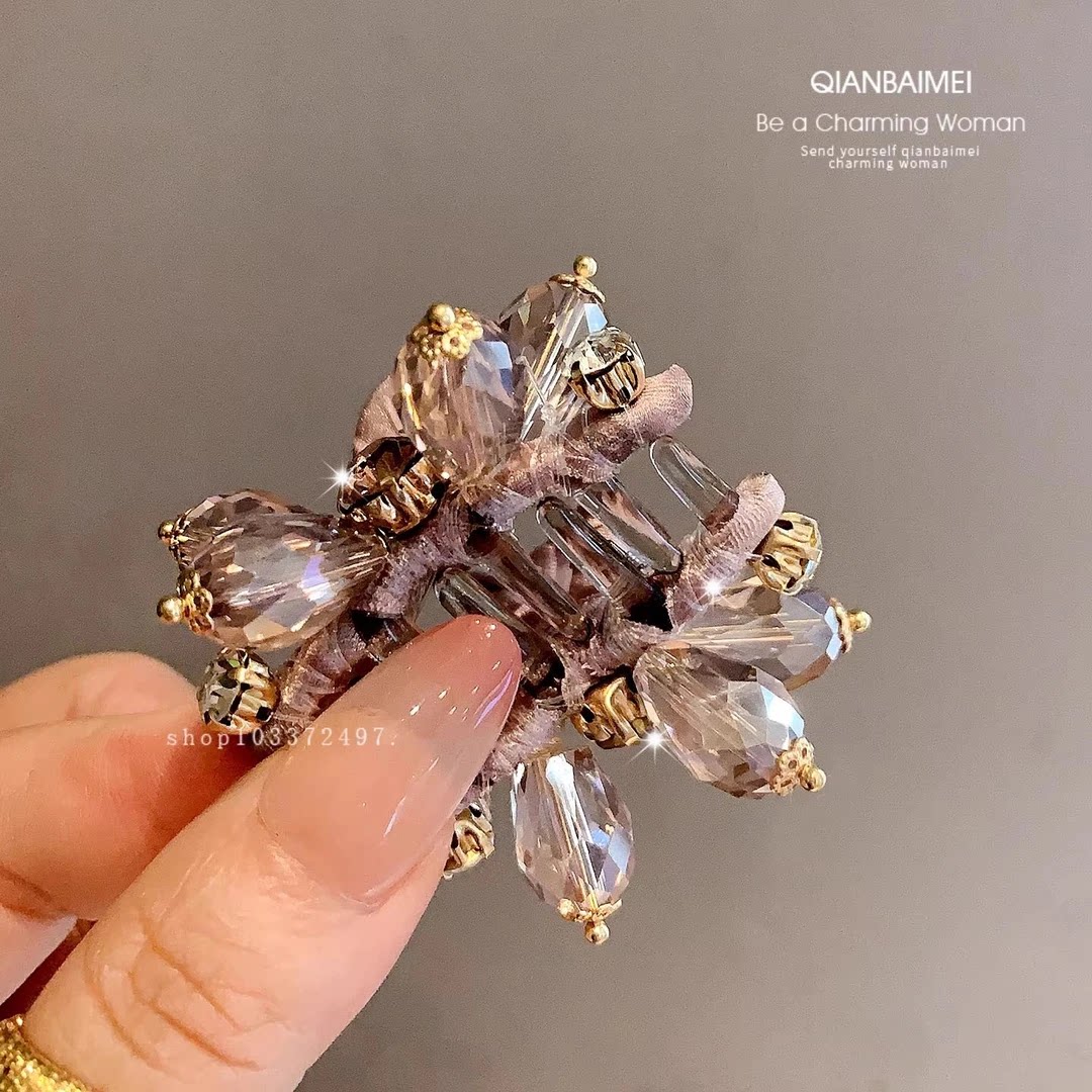 水晶发夹超闪女款半扎高端