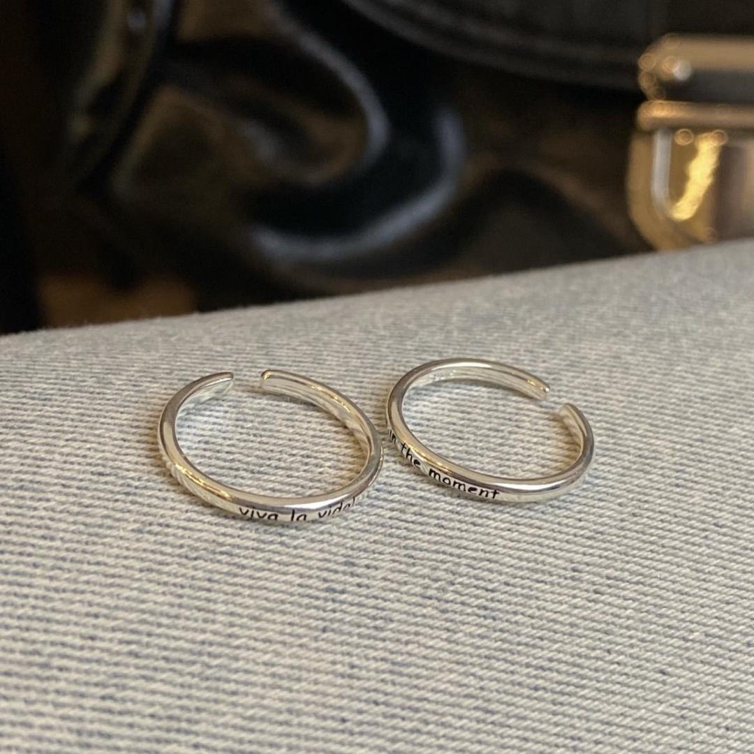 合金戒指 人生万岁viva la vida!活在当下小拇指文创首饰字母戒指