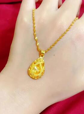 合金项链 百搭时尚精美气质极简慵懒洋气金色轻奢小众高级感项链