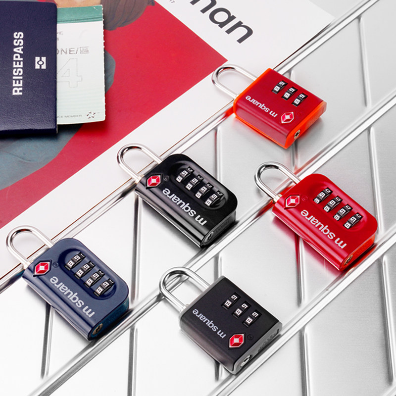 msquare行李箱海关锁tsa密码锁挂锁储物柜便携锁钢丝绳防盗健身房