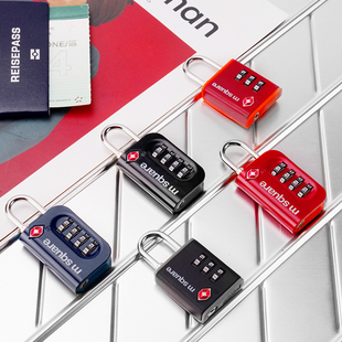 msquare行李箱海关锁tsa密码 锁挂锁储物柜便携锁钢丝绳防盗健身房