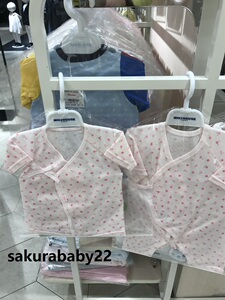 日本商场直送MIKIHOUSE 新生儿和尚服上衣蝴蝶衣 50 60cm 日本制