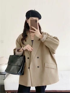 小西装 2205春秋英伦风显瘦休闲宽松时尚 网红气质加里衬不挑人韩版