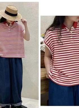 63321韩版潮流条纹翻领休闲修身洋气显瘦时尚打底针织衫