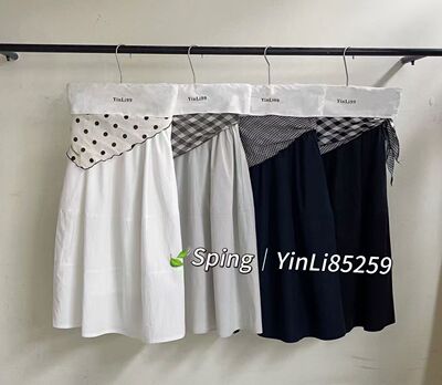 85259春季新款韩系百搭高级感休闲高腰显瘦A字半身裙