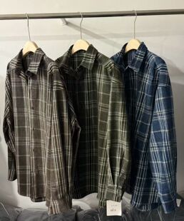 8815早春2026春季新款韩版宽松大码格子衬衫女长袖休闲百搭上衣