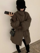 女冬季 9095韩版 立领中长款 加厚保暖白鸭绒宽松显瘦百搭外套网红