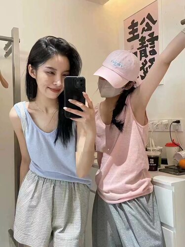 9137E念糖果色竹节棉休闲内搭外穿夏季显瘦透气舒适女背心