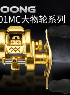 泷泽B201MC全金属CNC远投大物鼓轮渔轮雷强打黑巨物轮淡海水通用