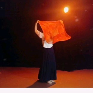 九儿舞蹈丝巾考级手帕红色纱巾盖头古典舞一抹红雪纺方巾长丝巾