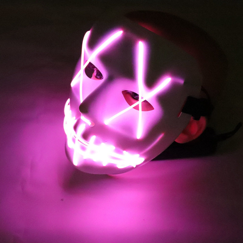 LED Luminous mask Mask terror Startle Halloween Grimace party Cosplay Trill Same item Cool face shieldin the Play mode/Anime/Periphery/cos/Board games , Meet/Magic Supplies , Gathering tools/Decoration , Mask  category - from Buy2taobao.com to provide professional Taobao agent buy service