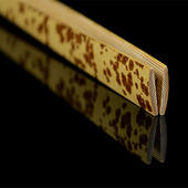 斑竹扇骨收藏 95寸18方2.0排口银杏叶型半圆头湘妃竹 怀袖 堂折扇