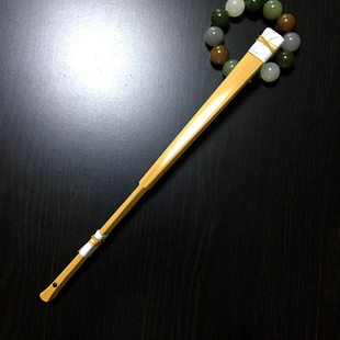 怀袖 堂折扇马牙头型手工精工白玉竹扇骨9.5寸18方2.0口收藏文玩扇