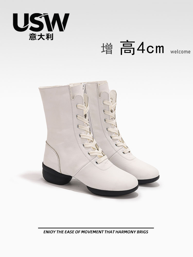 意大利usw增高4公分马丁靴女款2025秋季休闲百搭新款显脚小中筒靴,女鞋,马丁靴,淘宝优惠券,粉丝福利购,淘宝优惠卷