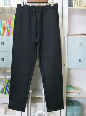 红一号男裤2024秋冬厚款单裤松紧中腰舒适版平口裤休闲长裤H22362