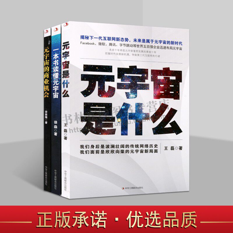 元宇宙丛书(共三册)元宇宙是什么/一本书读懂元宇宙/元宇宙商业机会经济理论信息大数据元宇宙学计算机网络VRAR技术5G人工智能