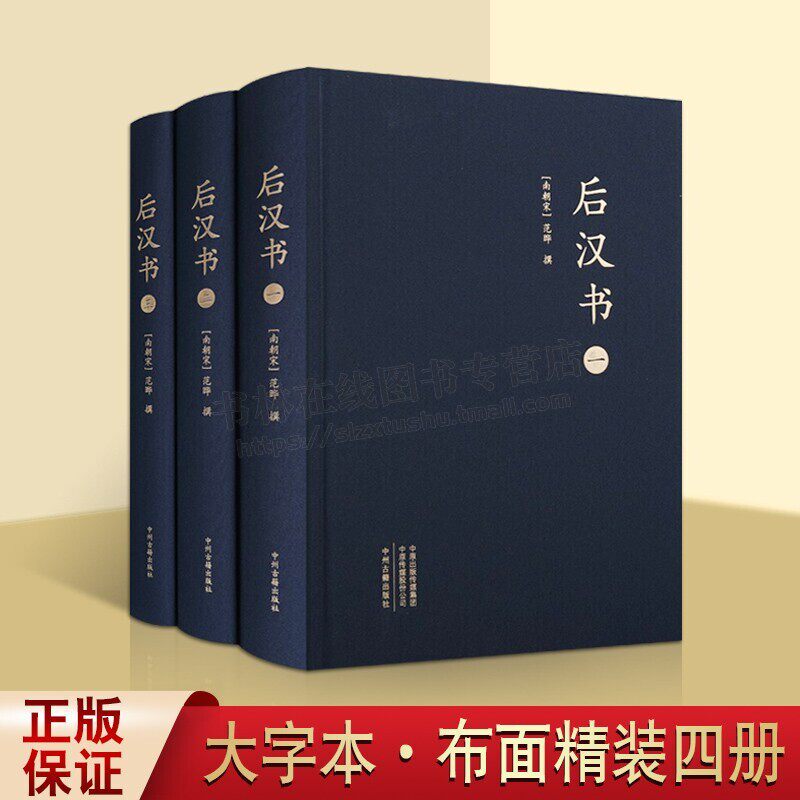 后汉书(全3册)大字本 东汉历史的纪传体史书 南朝宋时期历史学家范晔编撰 中国古典名著历史知识读物 中州古籍出版