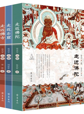 佛教艺术书籍 全套3册 走近石窟 走近佛寺 走近佛陀 寺院建筑佛教造像敦煌龙门石窟飞天壁画鉴赏研究书籍 齐鲁书社