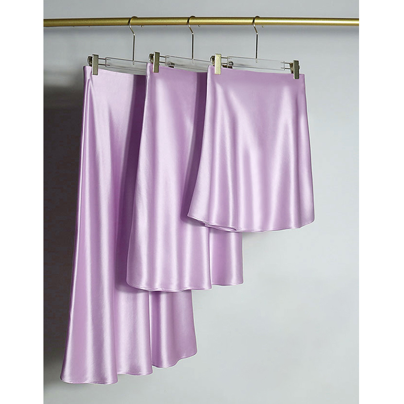 高品质香芋紫三醋酸半身裙女短裙中长裙垂感显瘦鱼尾A版丝滑百搭