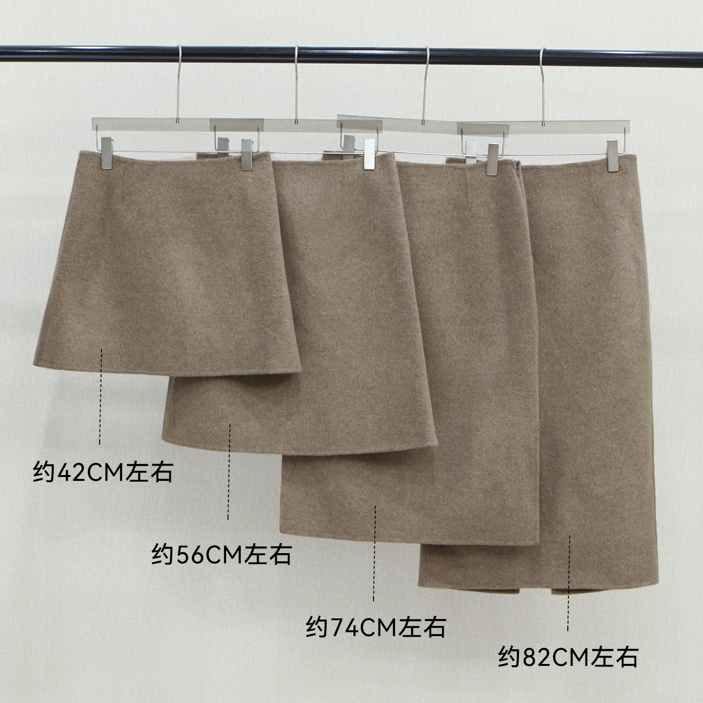 半身裙秋冬2025新款双面羊毛呢长裙A字加厚保暖直筒中短款包臀裙