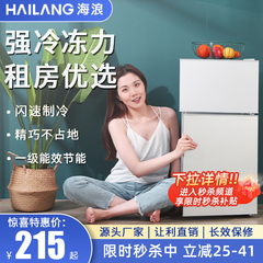 小冰箱小型家用宿舍出租房迷你双开门电冰箱一级能效节能冷冻冷藏