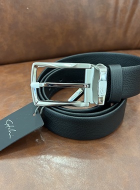 沙驰皮带2025新款针扣休闲头层牛皮皮带NG72104-1H