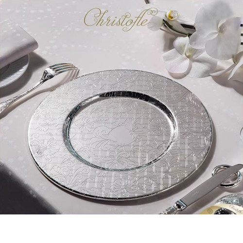 餐盘christofle镀银昆庭