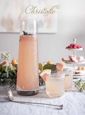 CHRISTOFLE昆庭Graphik几何线水晶玻璃家用大容量冷水壶1L冷泡壶