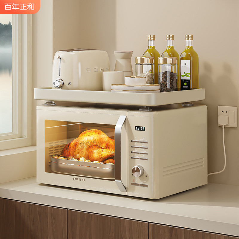 微波炉分层板置物架厨房台面调味料收纳多功能家用电电子锅烤箱架,厨房/烹饪用具,微波炉置物架,淘宝优惠券,粉丝福利购,淘宝优惠卷