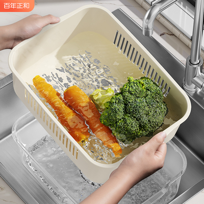 特大洗菜盆沥水篮新款厨房家用水果篮淘米菜篮子洗菜沥水盆滤水篮