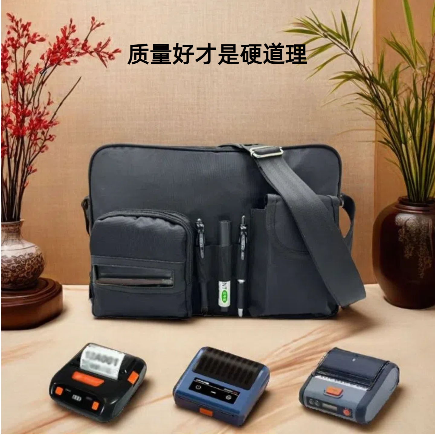 便携式pda物流快递打印机腰包