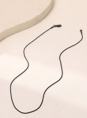 欧美极简黑色合金素链项链