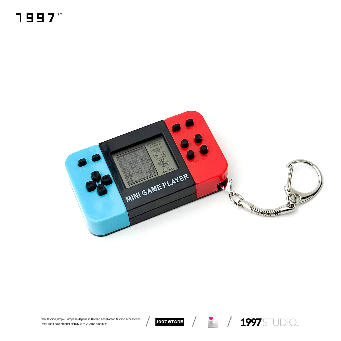 新品迷你卡通游戏机钥匙扣挂件怀旧俄罗斯方块复古学生书包小挂件