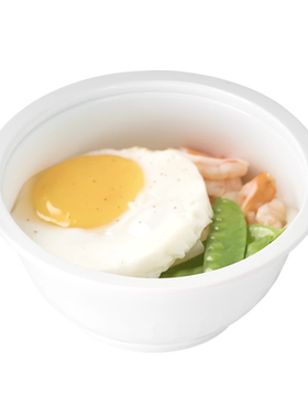 喇叭花一次性圆盒塑料圆碗