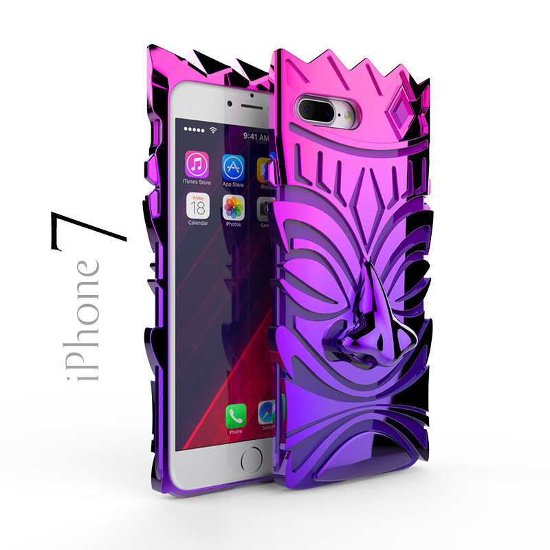 SIMON Maya Totem Electroplating Gradient Color Soft TPU Artistic Protecting Phone Case for Apple iPhone 7 Plus & iPhone 7