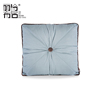 Ling Li Bu home pure cotton Shantung Pillows manual button Cushion cover Open Houses decorate backrest blue