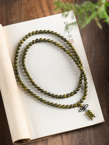 Натуральный деревянный браслет из сандалового дерева, портативные четки для влюбленных, 108 бусин